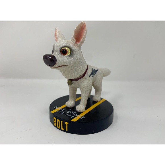 Disney BOLT Super Dog Bobble Head Statue EXCLUSIVE MOVIE REWARD RARE HTF - Picture 1 of 6